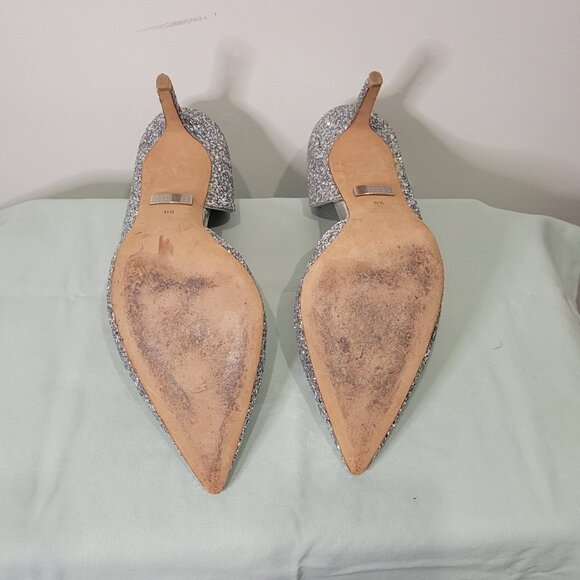 Badgley Mischka Daisy II Glitter Stiletto Heels size 8.5 - Picture 2 of 5